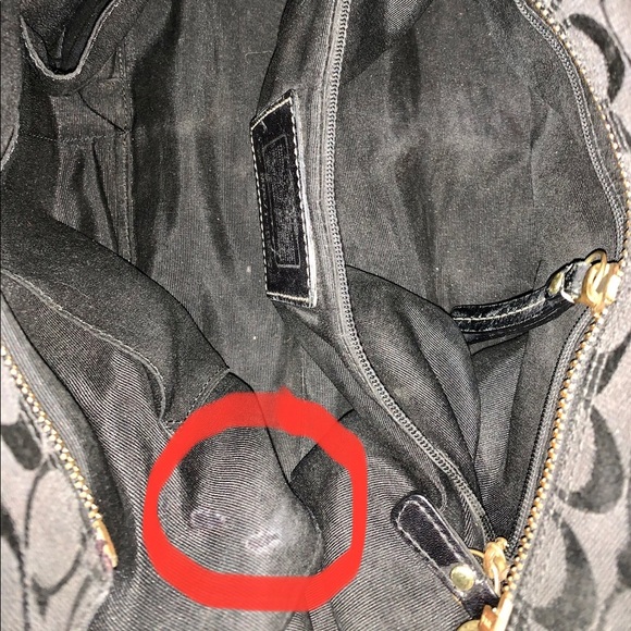 Black Signature “C” Fabric & Leather Coach Satchel - Picture 9 of 16